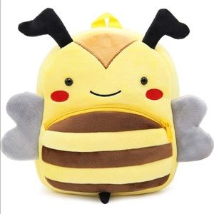 Plush Toddler Mini Kids Backpack (BEE)
